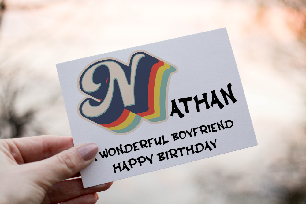 Retro Boyfriend Birthday Card, Retro Birthday Card - Click Image to Close